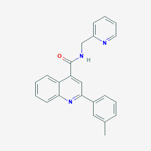 molecular formula C23H19N3O B3436489 2-(3-methylphenyl)-N-(pyridin-2-ylmethyl)quinoline-4-carboxamide 