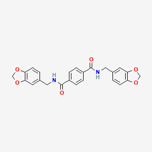 molecular formula C24H20N2O6 B3436525 N1N4-BIS[(2H-13-BENZODIOXOL-5-YL)METHYL]BENZENE-14-DICARBOXAMIDE 