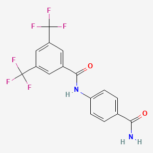 molecular formula C16H10F6N2O2 B3436664 N-(4-carbamoylphenyl)-3,5-bis(trifluoromethyl)benzamide 