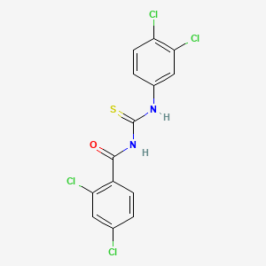 molecular formula C14H8Cl4N2OS B3436672 N-(2,4-dichlorobenzoyl)-N'-(3,4-dichlorophenyl)thiourea 
