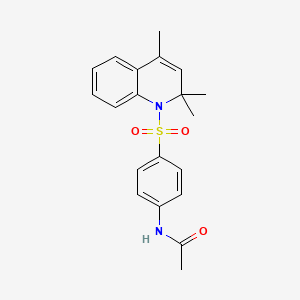molecular formula C20H22N2O3S B3436785 N-{4-[(2,2,4-TRIMETHYL-1,2-DIHYDROQUINOLIN-1-YL)SULFONYL]PHENYL}ACETAMIDE 
