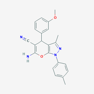molecular formula C22H20N4O2 B343679 6-Amino-3-methyl-4-[3-(methyloxy)phenyl]-1-(4-methylphenyl)-1,4-dihydropyrano[2,3-c]pyrazole-5-carbonitrile 