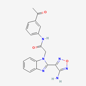 molecular formula C19H16N6O3 B3436925 N-(3-ACETYLPHENYL)-2-[2-(4-AMINO-1,2,5-OXADIAZOL-3-YL)-1H-1,3-BENZODIAZOL-1-YL]ACETAMIDE 