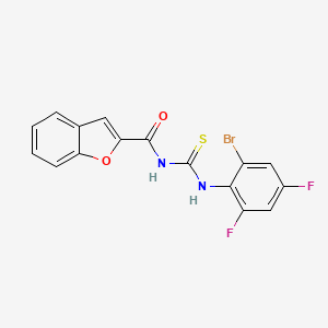 molecular formula C16H9BrF2N2O2S B3436989 N-[(2-bromo-4,6-difluorophenyl)carbamothioyl]-1-benzofuran-2-carboxamide 