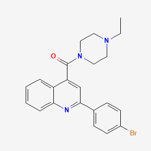 molecular formula C22H22BrN3O B3437367 2-(4-BROMOPHENYL)-4-(4-ETHYLPIPERAZINE-1-CARBONYL)QUINOLINE 