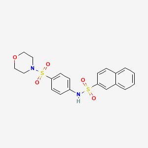 molecular formula C20H20N2O5S2 B3437381 N-(4-morpholin-4-ylsulfonylphenyl)naphthalene-2-sulfonamide 