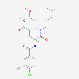4-[(3,4-Dichlorobenzoyl)amino]-5-[3-methoxypropyl(4-methylpentyl)amino]-5-oxopentanoic acid