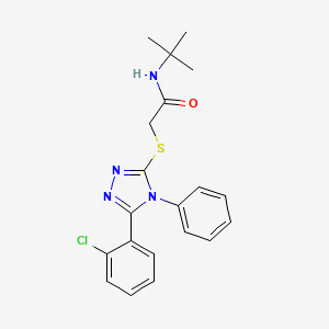 molecular formula C20H21ClN4OS B3437457 N~1~-(TERT-BUTYL)-2-{[5-(2-CHLOROPHENYL)-4-PHENYL-4H-1,2,4-TRIAZOL-3-YL]SULFANYL}ACETAMIDE 