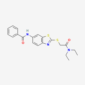 molecular formula C20H21N3O2S2 B3437683 N-[2-[2-(diethylamino)-2-oxoethyl]sulfanyl-1,3-benzothiazol-6-yl]benzamide 