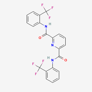 molecular formula C21H13F6N3O2 B3437735 N,N'-bis[2-(trifluoromethyl)phenyl]pyridine-2,6-dicarboxamide 