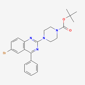 molecular formula C23H25BrN4O2 B3437876 Tert-butyl 4-(6-bromo-4-phenylquinazolin-2-yl)piperazine-1-carboxylate 
