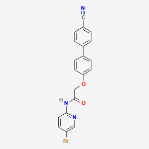molecular formula C20H14BrN3O2 B3437883 N-(5-bromopyridin-2-yl)-2-[4-(4-cyanophenyl)phenoxy]acetamide 