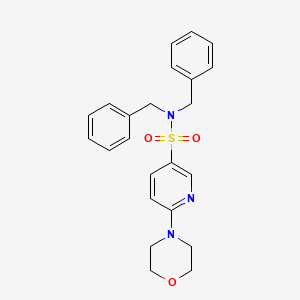 molecular formula C23H25N3O3S B3437888 N,N-dibenzyl-6-morpholin-4-ylpyridine-3-sulfonamide 