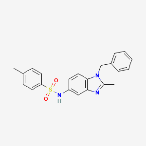 molecular formula C22H21N3O2S B3437898 N-(1-BENZYL-2-METHYL-1,3-BENZODIAZOL-5-YL)-4-METHYLBENZENESULFONAMIDE 