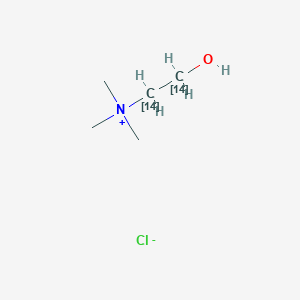 molecular formula C5H14ClNO B034379 2-Hydroxy(1,2-14C2)ethyl(trimethyl)azanium;chloride CAS No. 109572-96-5