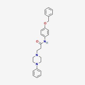 molecular formula C26H29N3O2 B3438070 N-[4-(benzyloxy)phenyl]-3-(4-phenylpiperazin-1-yl)propanamide 