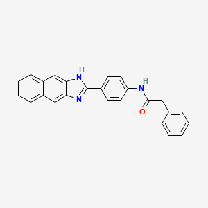 molecular formula C25H19N3O B3438159 N-(4-{1H-NAPHTHO[2,3-D]IMIDAZOL-2-YL}PHENYL)-2-PHENYLACETAMIDE 