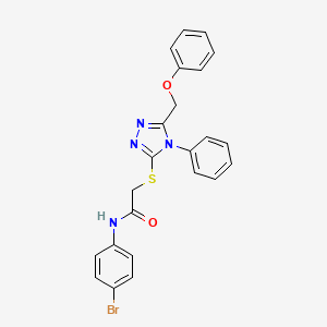 molecular formula C23H19BrN4O2S B3438180 N-(4-bromophenyl)-2-{[5-(phenoxymethyl)-4-phenyl-4H-1,2,4-triazol-3-yl]sulfanyl}acetamide 