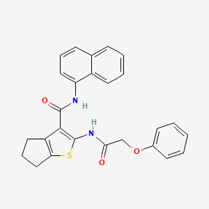 molecular formula C26H22N2O3S B3438349 N-(NAPHTHALEN-1-YL)-2-(2-PHENOXYACETAMIDO)-4H,5H,6H-CYCLOPENTA[B]THIOPHENE-3-CARBOXAMIDE 