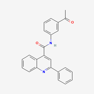 molecular formula C24H18N2O2 B3438410 N-(3-acetylphenyl)-2-phenylquinoline-4-carboxamide 