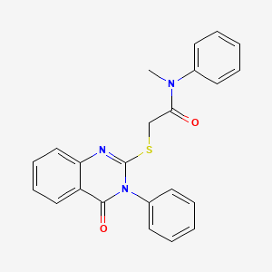 molecular formula C23H19N3O2S B3438431 N-METHYL-2-[(4-OXO-3-PHENYL-3,4-DIHYDRO-2-QUINAZOLINYL)SULFANYL]-N-PHENYLACETAMIDE 