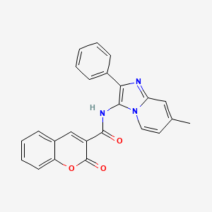 molecular formula C24H17N3O3 B3438516 N-{7-methyl-2-phenylimidazo[1,2-a]pyridin-3-yl}-2-oxo-2H-chromene-3-carboxamide 