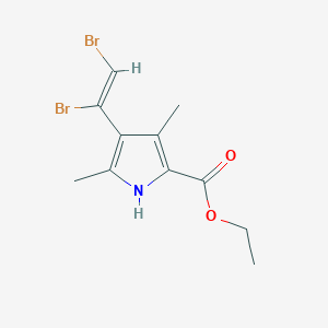 molecular formula C11H13Br2NO2 B3438604 ETHYL 4-[(1Z)-1,2-DIBROMOETHENYL]-3,5-DIMETHYL-1H-PYRROLE-2-CARBOXYLATE 