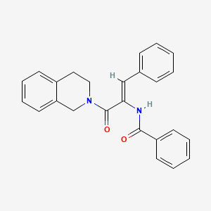molecular formula C25H22N2O2 B3438808 N-[(Z)-3-(3,4-dihydro-1H-isoquinolin-2-yl)-3-oxo-1-phenylprop-1-en-2-yl]benzamide 