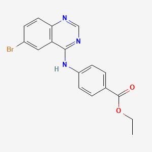 molecular formula C17H14BrN3O2 B3438956 Ethyl 4-[(6-bromoquinazolin-4-yl)amino]benzoate 