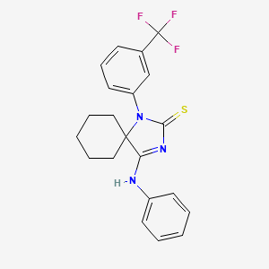 molecular formula C21H20F3N3S B3438997 (4Z)-4-(phenylimino)-1-[3-(trifluoromethyl)phenyl]-1,3-diazaspiro[4.5]decane-2-thione 