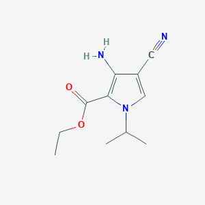 molecular formula C11H15N3O2 B343913 ethyl 3-amino-4-cyano-1-isopropyl-1H-pyrrole-2-carboxylate 