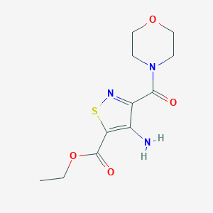 molecular formula C11H15N3O4S B343914 Ethyl 4-amino-3-(4-morpholinylcarbonyl)-5-isothiazolecarboxylate 