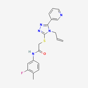 molecular formula C19H18FN5OS B3439322 N-(3-fluoro-4-methylphenyl)-2-{[4-(prop-2-en-1-yl)-5-(pyridin-3-yl)-4H-1,2,4-triazol-3-yl]sulfanyl}acetamide 