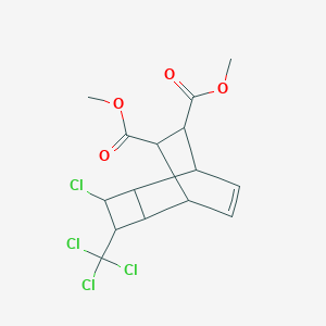 molecular formula C15H16Cl4O4 B343933 Dimethyl 3-chloro-4-(trichloromethyl)tricyclo[4.2.2.0~2,5~]dec-9-ene-7,8-dicarboxylate 