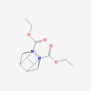 molecular formula C14H18N2O4 B343937 Ethyl 2,3-diazapentacyclo(4.4.0.0(4,9).0(5,8).0(7,10))decane-2,3-dicarboxylate 