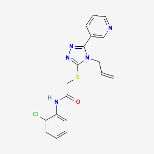 molecular formula C18H16ClN5OS B3439638 N-(2-chlorophenyl)-2-{[4-(prop-2-en-1-yl)-5-(pyridin-3-yl)-4H-1,2,4-triazol-3-yl]sulfanyl}acetamide 