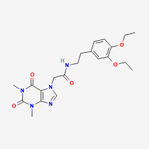 molecular formula C21H27N5O5 B3439650 N-[2-(3,4-DIETHOXYPHENYL)ETHYL]-2-(1,3-DIMETHYL-2,6-DIOXO-2,3,6,7-TETRAHYDRO-1H-PURIN-7-YL)ACETAMIDE 