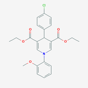 molecular formula C24H24ClNO5 B343969 Diethyl 4-(4-chlorophenyl)-1-(2-methoxyphenyl)-1,4-dihydro-3,5-pyridinedicarboxylate 