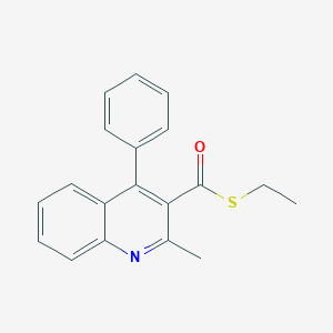 molecular formula C19H17NOS B343971 S-ethyl 2-methyl-4-phenyl-3-quinolinecarbothioate 