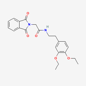 molecular formula C22H24N2O5 B3439950 N-[2-(3,4-DIETHOXYPHENYL)ETHYL]-2-(1,3-DIOXO-2,3-DIHYDRO-1H-ISOINDOL-2-YL)ACETAMIDE 