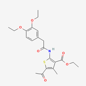 molecular formula C22H27NO6S B3440024 ETHYL 5-ACETYL-2-[2-(3,4-DIETHOXYPHENYL)ACETAMIDO]-4-METHYLTHIOPHENE-3-CARBOXYLATE 