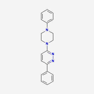molecular formula C20H20N4 B3440179 3-Phenyl-6-(4-phenylpiperazin-1-yl)pyridazine 