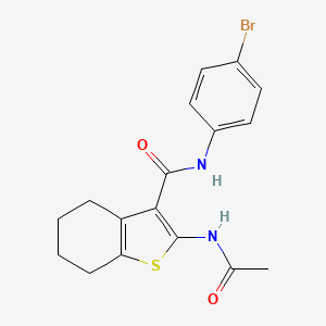 molecular formula C17H17BrN2O2S B3440207 N-(4-BROMOPHENYL)-2-ACETAMIDO-4,5,6,7-TETRAHYDRO-1-BENZOTHIOPHENE-3-CARBOXAMIDE 