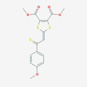 molecular formula C16H14O5S3 B344025 Dimethyl 2-[2-(4-methoxyphenyl)-2-thioxoethylidene]-1,3-dithiole-4,5-dicarboxylate 