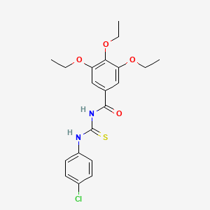 molecular formula C20H23ClN2O4S B3440267 N-[(4-chlorophenyl)carbamothioyl]-3,4,5-triethoxybenzamide CAS No. 81292-61-7