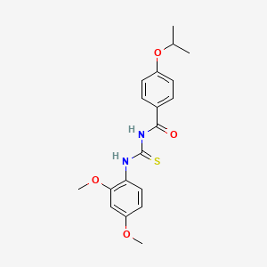 molecular formula C19H22N2O4S B3440280 N-[(2,4-dimethoxyphenyl)carbamothioyl]-4-(propan-2-yloxy)benzamide 