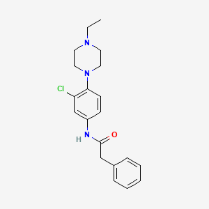 molecular formula C20H24ClN3O B3440286 N-[3-chloro-4-(4-ethylpiperazin-1-yl)phenyl]-2-phenylacetamide 
