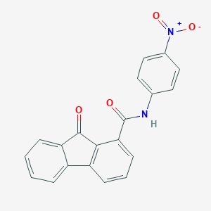 molecular formula C20H12N2O4 B344038 N-(4-nitrophenyl)-9-oxo-9H-fluorene-1-carboxamide 