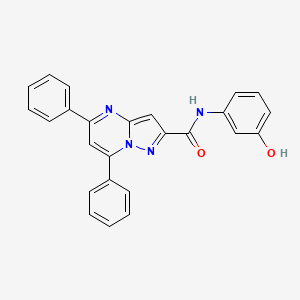 molecular formula C25H18N4O2 B3440440 N-(3-hydroxyphenyl)-5,7-diphenylpyrazolo[1,5-a]pyrimidine-2-carboxamide 