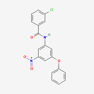 molecular formula C19H13ClN2O4 B3440465 3-chloro-N-(3-nitro-5-phenoxyphenyl)benzamide 